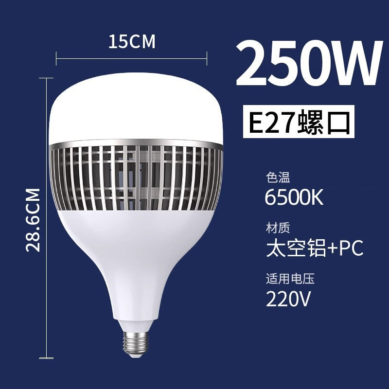High-power led energy-saving bulb, super bright e27 screw base, 200w globe bulb for home, factory, workshop, and industrial lighting