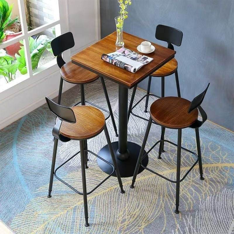American bar chair modern casual high back chair solid wood retro high iron bar chair bar chair none