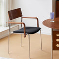 Vintage solid wood dining chair designer style living room backrest chair home retro chair cross-border cafe leisure chair