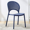 Nordic home plastic chair - suitable for cafeteria, restaurant, outdoor use, with backrest, stool, office, leisure, and waiting area seating