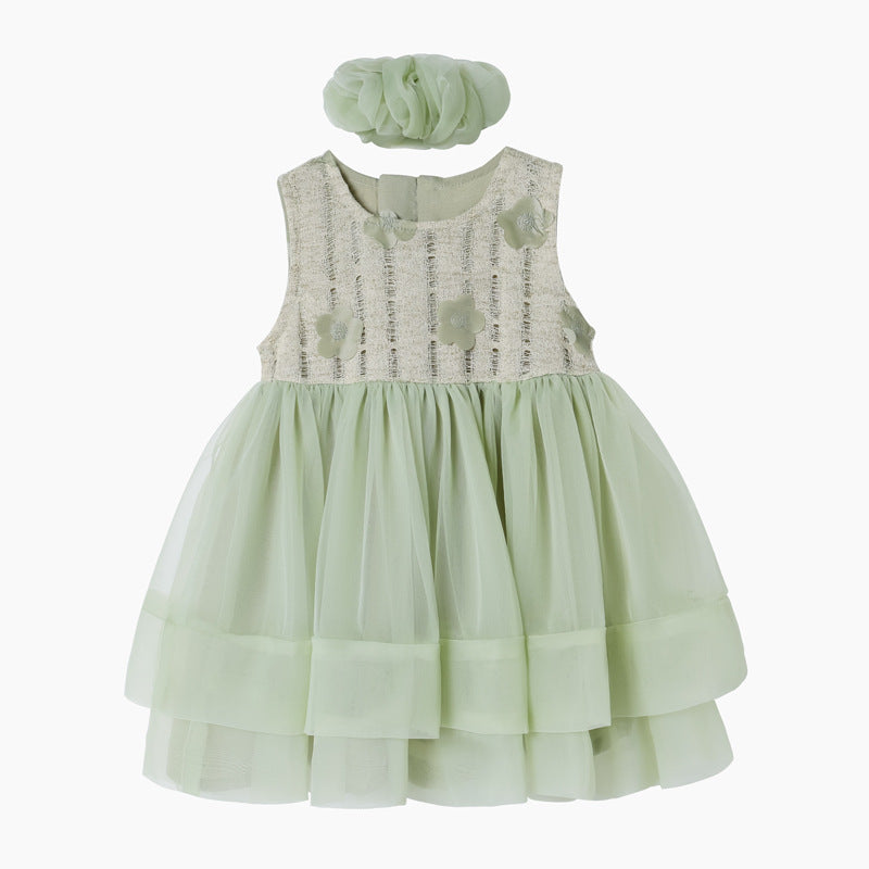 New girls' dresses: sweet princess style for kids, fresh and delicate tank dress for baby girls