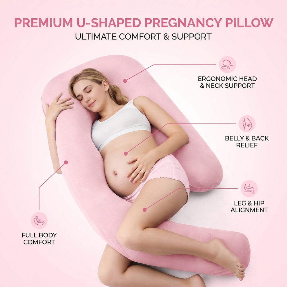 J-shaped split inner pillow - the ultimate pregnancy pillow for side sleepers