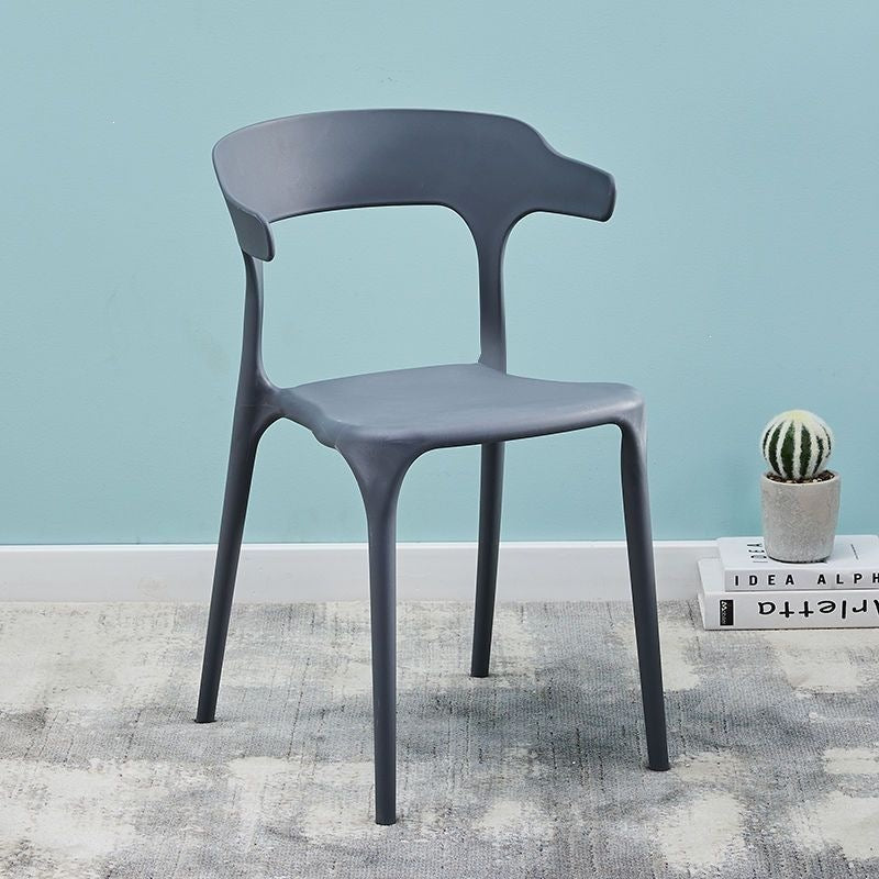 Plastic horn chair scandinaviancasual dining table backrest stool backrest chair for home dining chair adult thickened modern chair