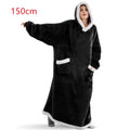 1.8m christmas pajamas women's robe flannel long vertical flap pocket pantspullover fleece pajamas blanket lazy blanket