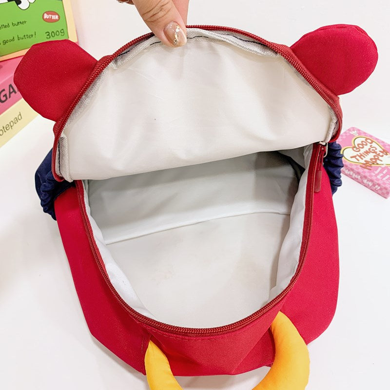 New kindergarten schoolbag cute digging bear schoolbag cartoon schoolbag boy baby simple and lightweight backpack wholesale