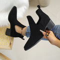 Exportplus sizefall and winternew arrival pointed toe chelsea boots thick heel boots women's suede british style fashion boots