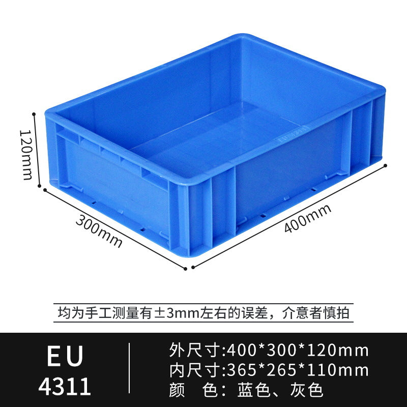 Grey European standard EU box plastic turnover box with lid auto parts industrial logistics box warehouse workshop transit eu plastic box