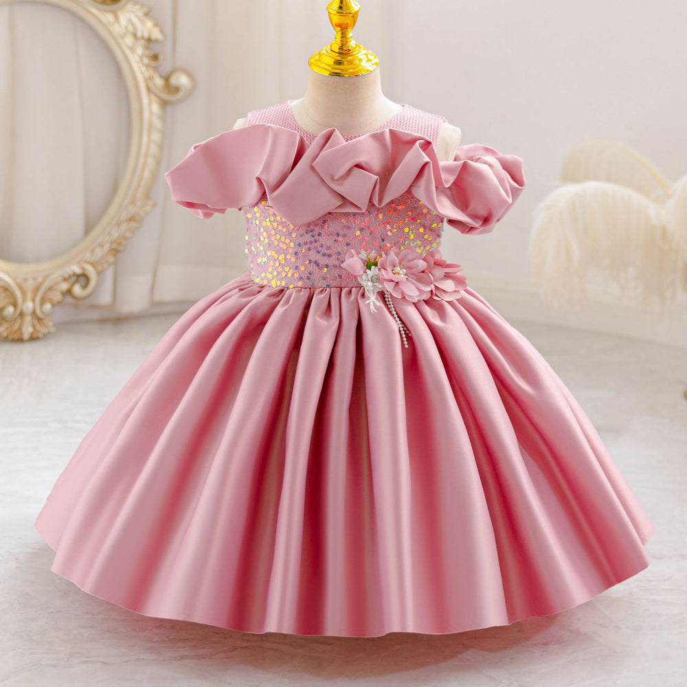 New girls' first birthday dress, birthday party dress, high-end kids' dress, christmas princess dress for girls, kids' gown