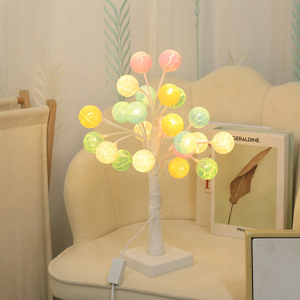 Tree light led thanksgiving layout maple leaf fiber crack ball light decorative light christmas modeling landscape luminous tree
