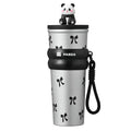 Iced americano straw insulated tumbler - large capacity water bottle for women - stylish ice bucket cup - new cold-keeping cup with handle