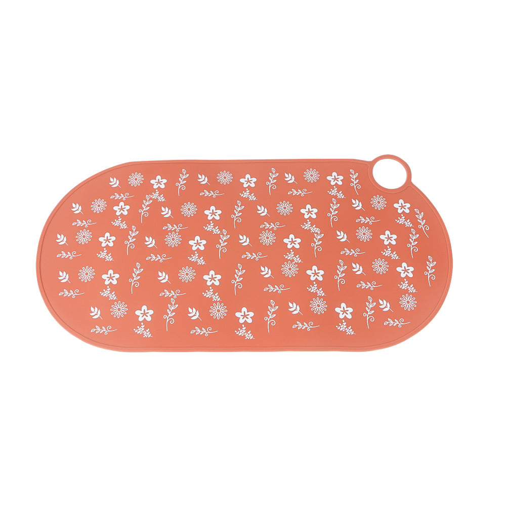 Kidsnon-slip silicone insulation placemat dining table oven mittswaterproof oil-proof casual coaster round kindergarten dinner plate mat