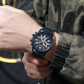 new fashion versatile military quartz watch - date display nylon strap men's stylish fashion watch