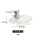 Ins electroplated silver tray popular same style photo props jewelry storage display tray cartoon bear creative ornaments