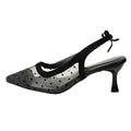 Mesh pointed toe high heel sandals women's 2026 new french style stiletto breathable closed-toe roman sandals summer fashion versatile