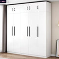 Solid wood wardrobe for home bedroom, kids' storage, double door cabinet, budget-friendly rental apartment, creative large wardrobe
