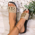 Export outwear one-strap beach flats sandals  summer metal buckle casualeasiest for match sandals