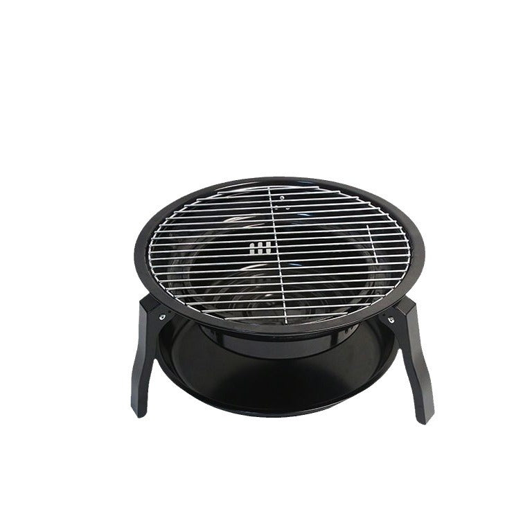 Zibo bbq outdoor home bbq grill portable charcoal stove small round camping courtyard foldable bbq rack