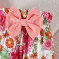 Children's clothingletterlong sleeves + flower bow patternpants