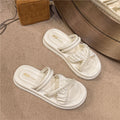 Platform chunky heel pearl slippers - two-way design, sweet & chic sandals for women, 2026 summer new arrivals, gentle pearl sandals