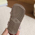 Vancahao girls' fashionable low-cut leather shoes,  spring/autumn new collection, children's bow-tie princess shoes, toddler flats