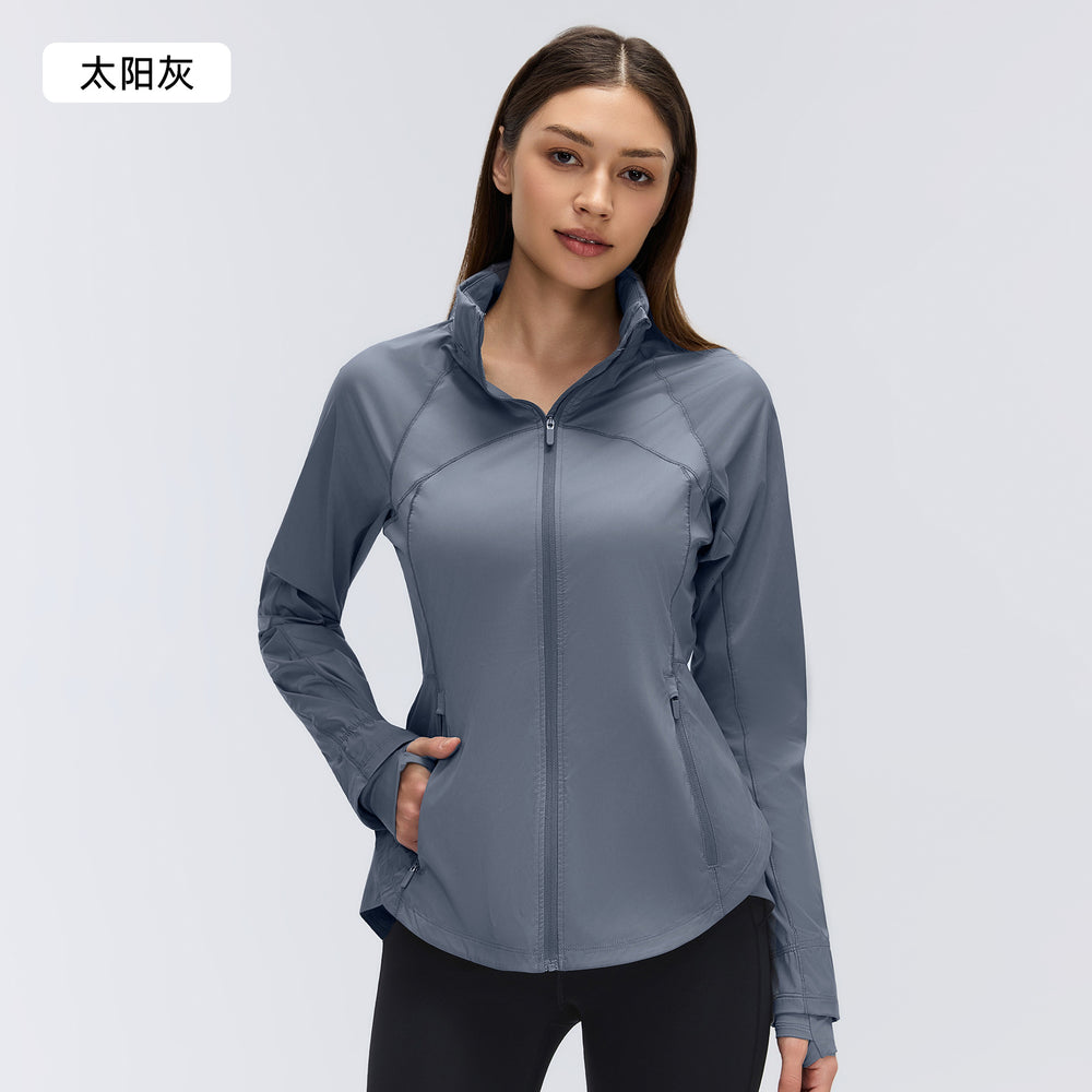 Women's summer lightweight sun protection clothing - uv resistant, quick-drying, breathable, packable hooded sun shirt d26016