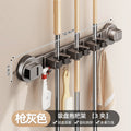 Suction cup mop holder wall mount - no drilling required, bathroom wall fixed storage rack, toilet door back organizer, bathroom storage essential