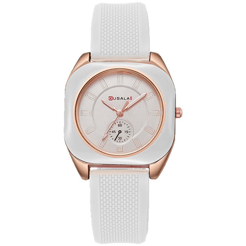 High-style women's watch, minimalist and fashionable, versatile sugar cube quartz watch, women's watch, hot-selling export manufacturer wholesale