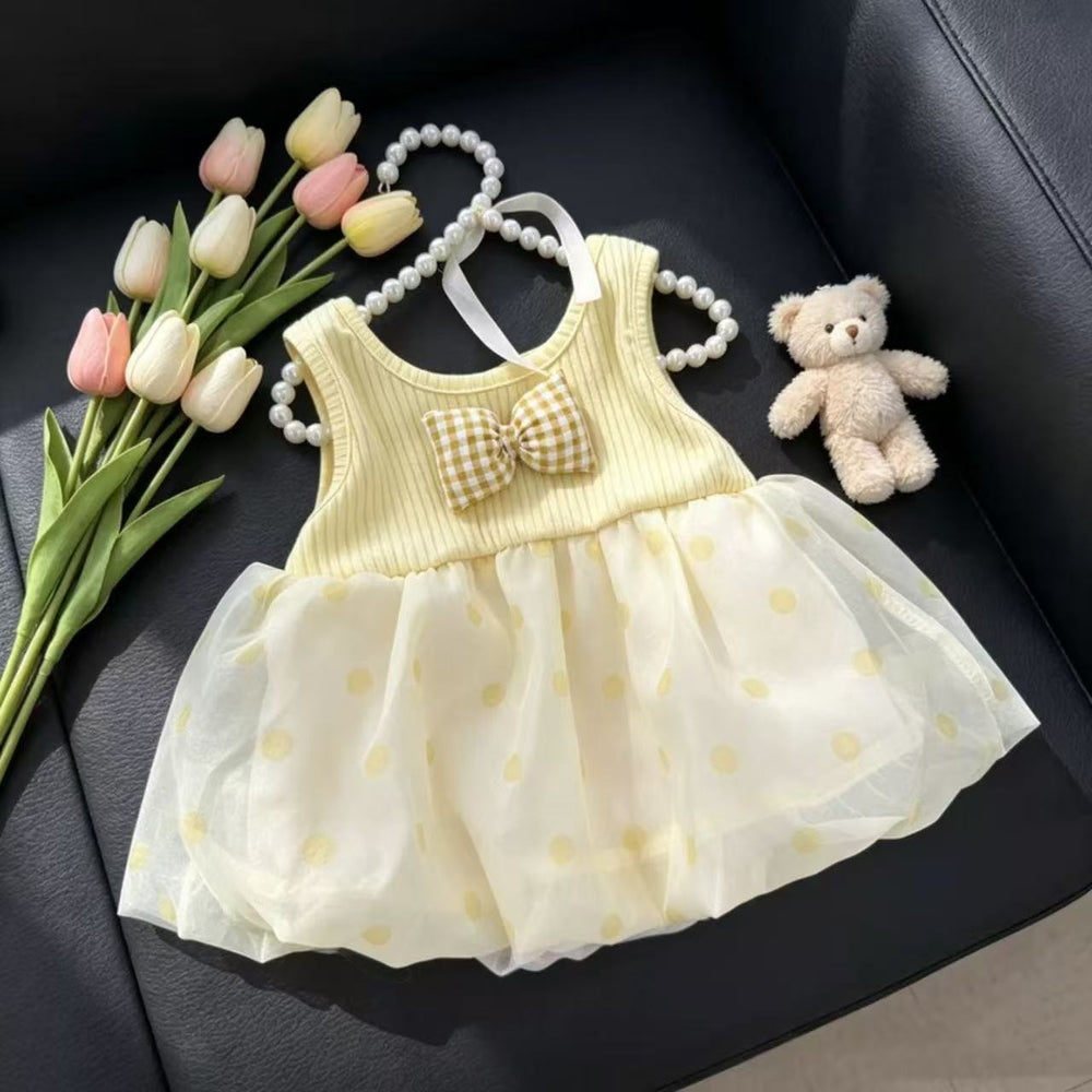 Stylish baby summer clothes, thin clothes for baby girls, one-piece princess, full moon, 100 days, summer, butt-covering skirt