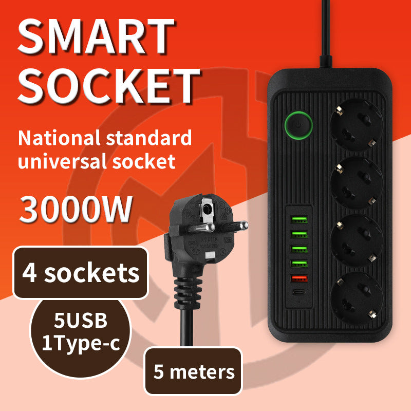 European standard power strip, russian/european power strip, german/korean 16a two-pin european standard home socket, austrian standard