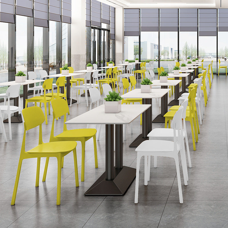 Company staff canteen dining table and chairs student canteen snack bar combination catering commercial 4 staff school restaurant