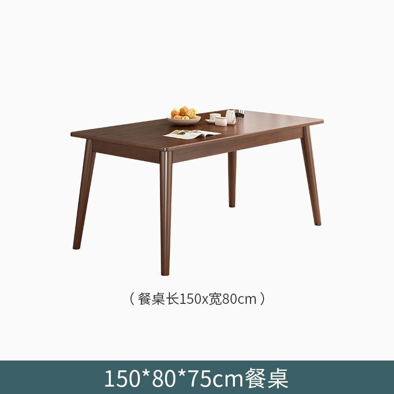 Minimalist home square solid wood dining table walnut color table dining table and chair set solid wood dining table and chairs
