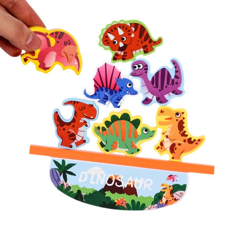 【half price clearance】dinosaur high balance stacking game - tabletop toy for boys and girls, perfect for kids' parties