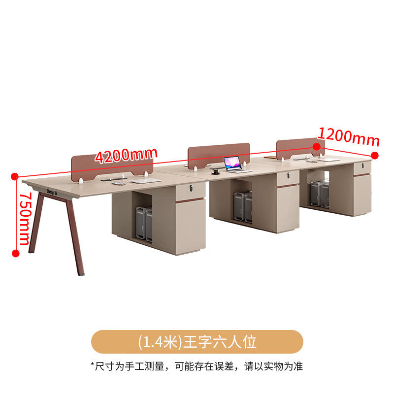 Saint li staff office desk and chair set - minimalist computer desk, employee desk, office workstation