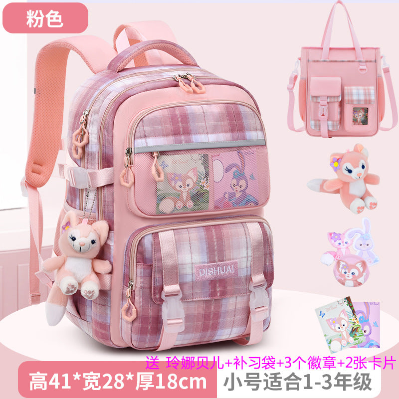 2026 new school backpack for girls, grades 1-6: ultra-lightweight, ergonomic, and spine-protecting backpack for elementary school students
