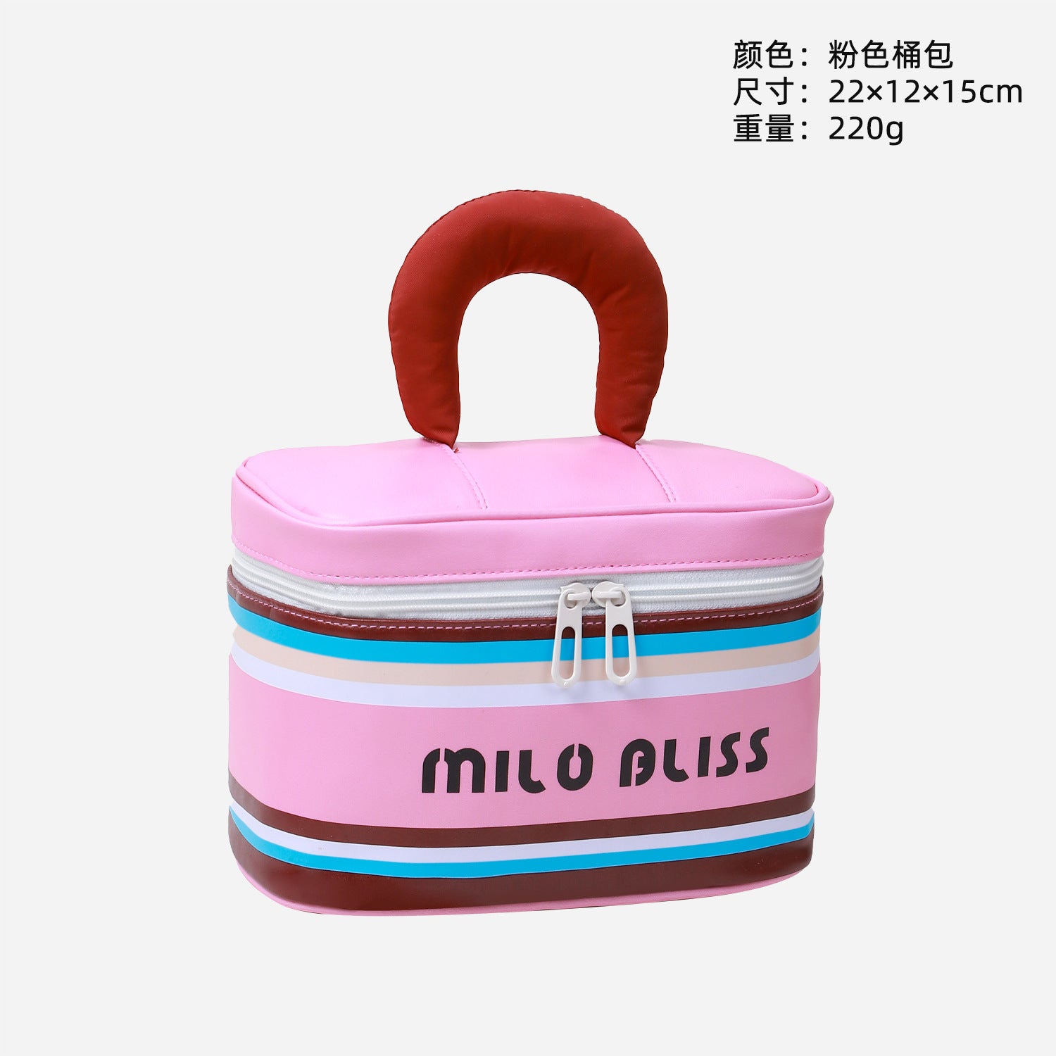 Xiaohongshu popular cosmetic bag large capacity cute contrasting color portable waterproof toilet bag women's skin care product storage bag
