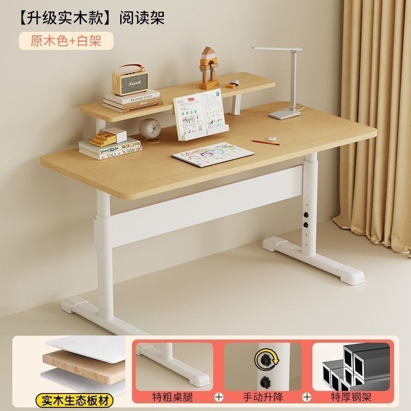 Adjustable height desk for home, student writing, and learning - compact desktop computer desk for small spaces, kids' height-adjustable study table, gaming desk
