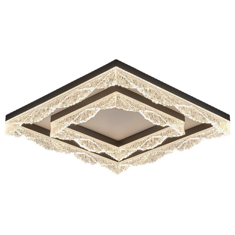 Living room light modern round atmosphere ice crack ceiling light Italian minimalist whole house Zhongshan lighting package combination light