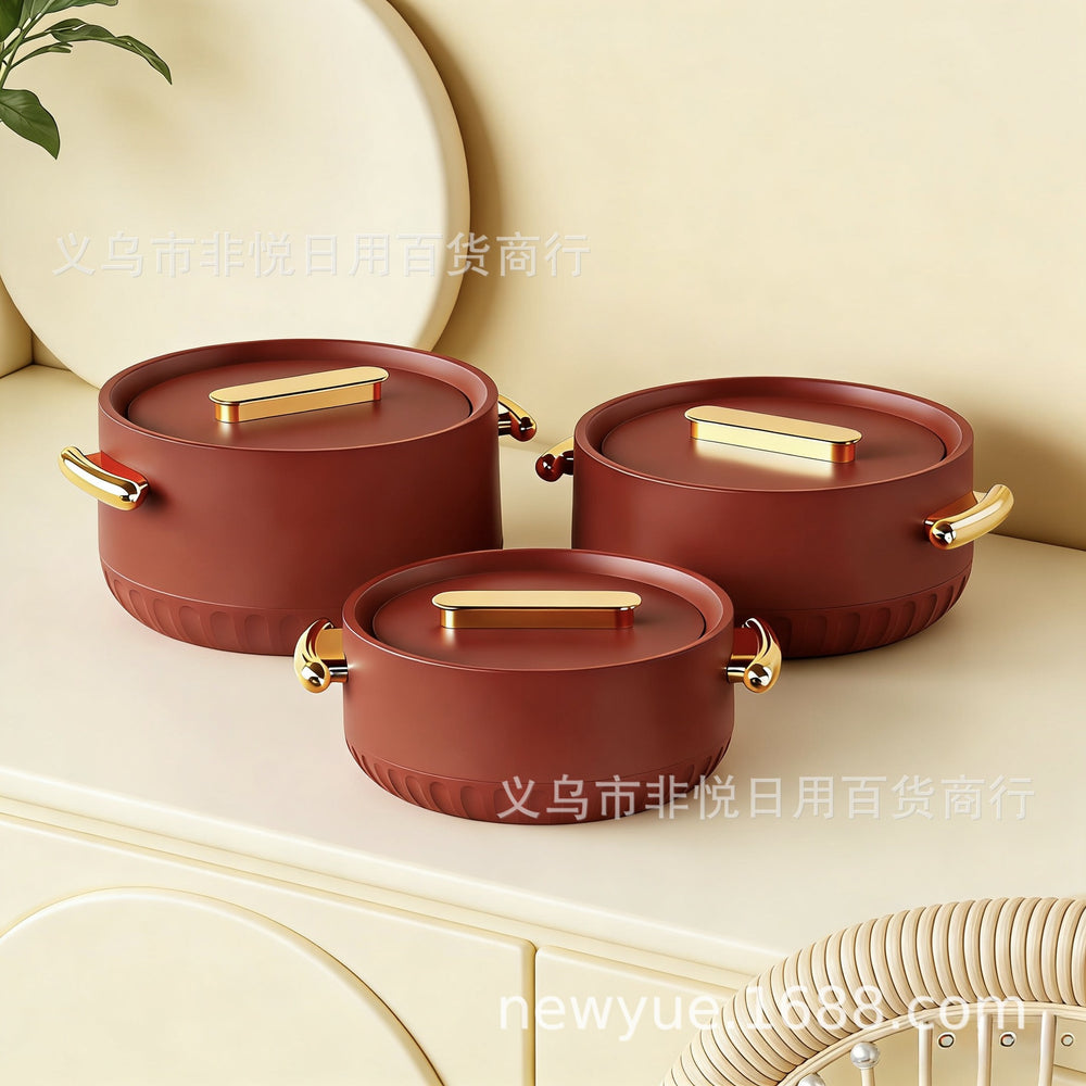 New cross-border hot seller: factory direct foodwarmer insulated lunch box & food warmer bucket - 3-piece set for africa & nigeria