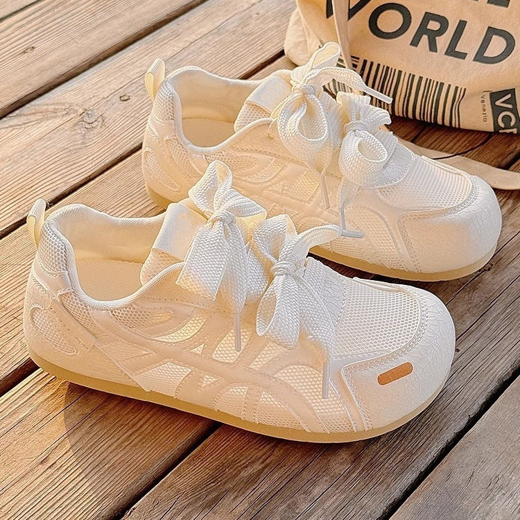Hollow breathable white shoes women's 2026new arrivalsummer mesh german training soft bottom not tired feet casual sports