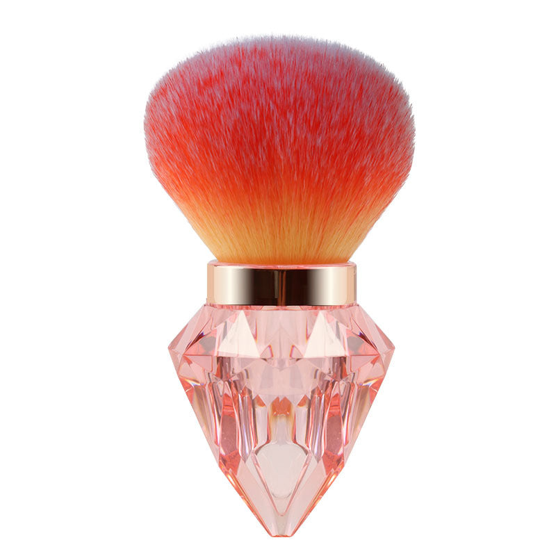 Ready-to-ship transparent colored makeup brush - single, nail art dust brush, mushroom head large powder brush, beauty tool, makeup brush