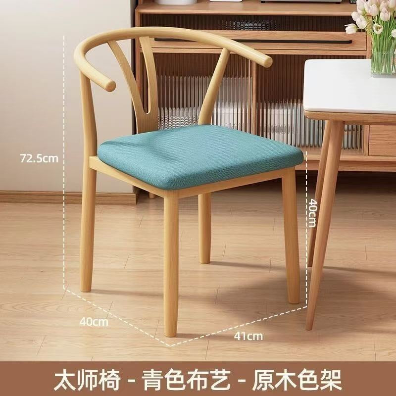 Taishi chair back chair for home dining chair modern casual commercial dining table horn restaurant stool backrest iron tea chair