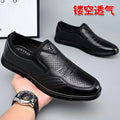 New arrival business hole cool leather shoes men's casual wedding groom british sandals summer breathable youth pointed toe men's shoes