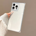 Suitable for apple 16promax creative square mobile phone case anti-fall iphone15 transparent 13 protective cover 14plus