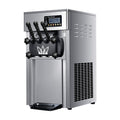 Ice cream machine commercial desktop small three-color soft ice cream machine movable battery ice cream cone machine zhimei manufacturer