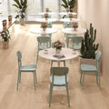 Cream style iron art negotiation table and chair combination popular milk tea shop casual round table reception table and chair package wholesale