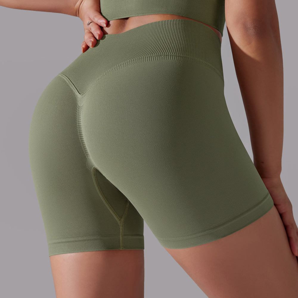 European and american new seamless yoga outfit sexy open-back workout set high-waisted butt-lifting leggings running fitness set