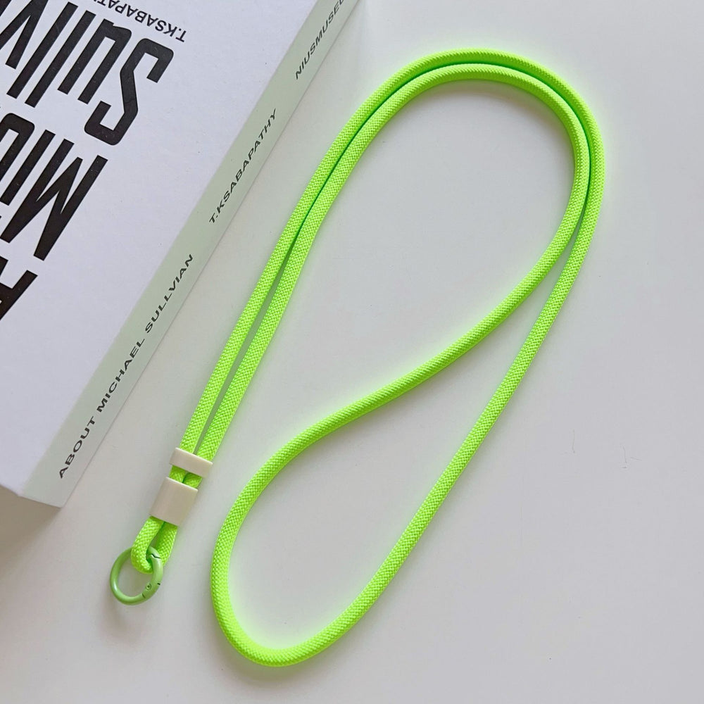Adjustable buckle pure color mobile phone lanyard cross-body halter dual-purpose nylon rope woven strong and durable anti-lost anti-fall