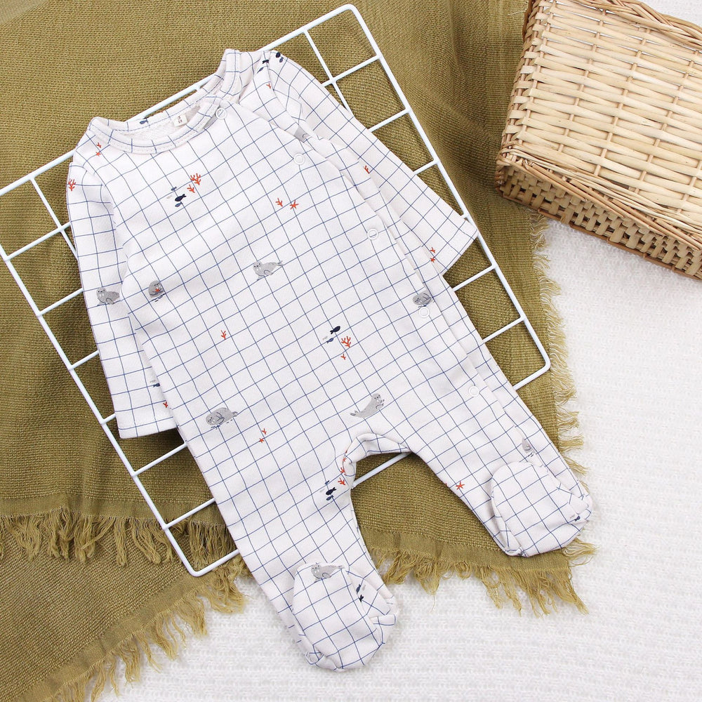 Newborn baby romper long sleeve jumpsuit autumn winter thickened sleepsuit clothes foreign trade children's wear bodysuit