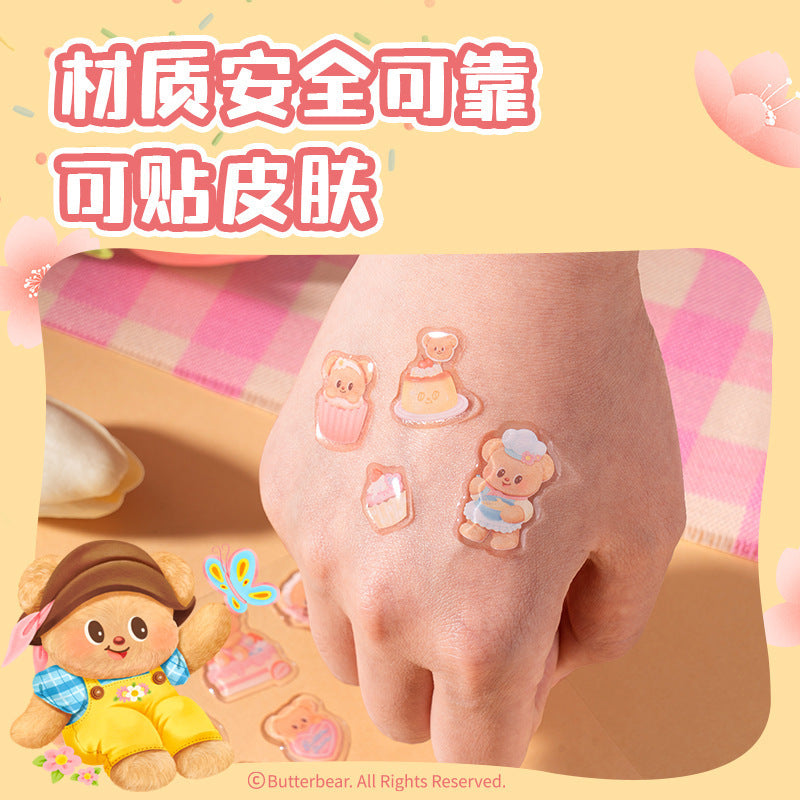 Deli HY242 Butter Bear Epoxy Sticker Cute Cartoon Children's DIY Cake Bear Ledger Sticker