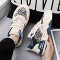Men's winter breathable versatile casual designer sneakers - unique skate shoes for teens, thick-soled height-increasing canvas trendy footwear